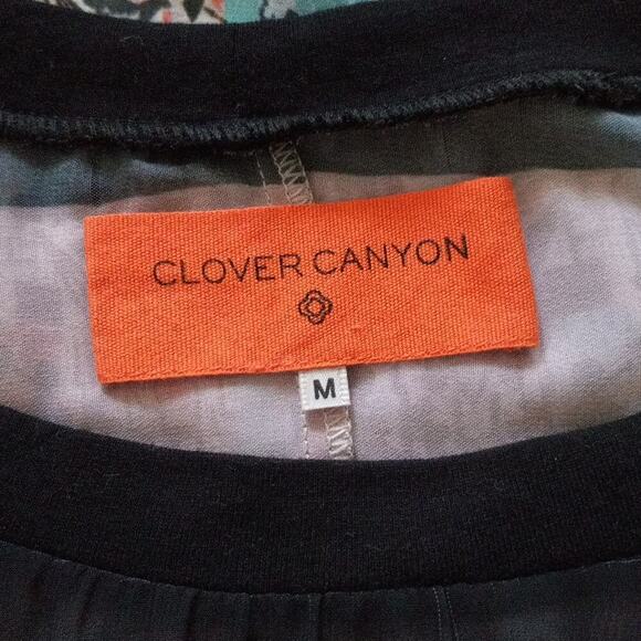 CLOVER CANYON medium sheer abstract top, $178.00 - Picture 4 of 6